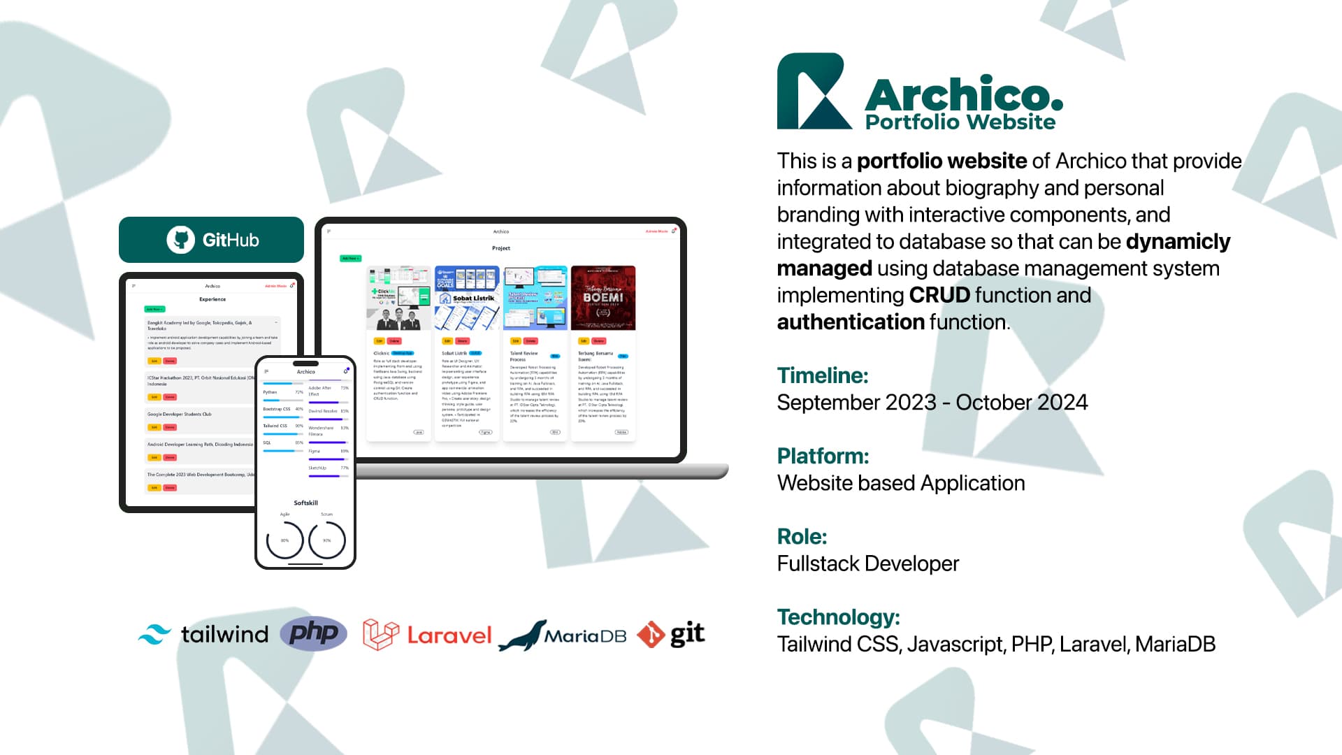 Laravel Portfolio Website
